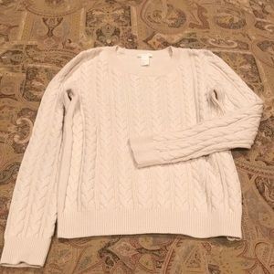 Cream cable knit sweater